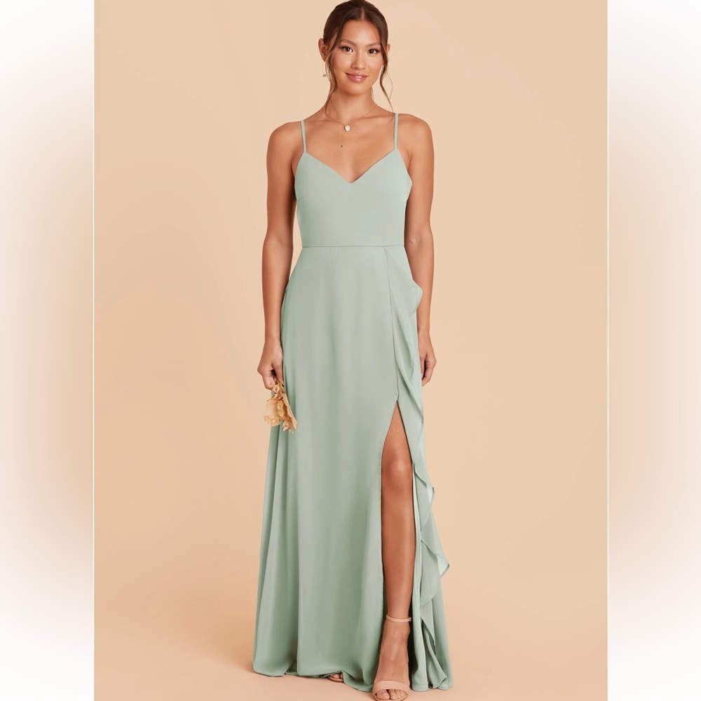 BIRDY GREY SIZE S Theresa‎ Dress Chiffon Sage MAXI BRIDESMAID GOWN